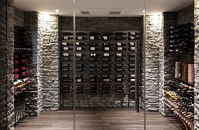 Luxury custom wine cellar example in Austin