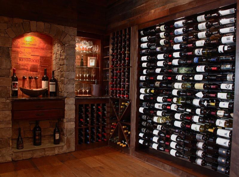 Luxury custom wine cellar example in Austin