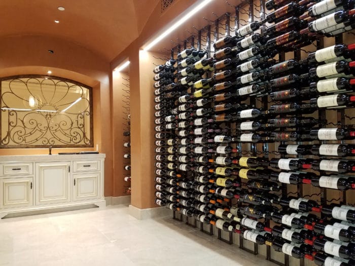 Luxury custom wine cellar example in Austin