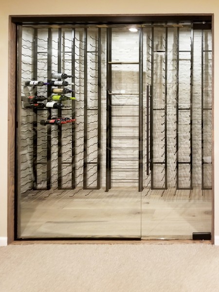 Luxury custom wine cellar example in Austin