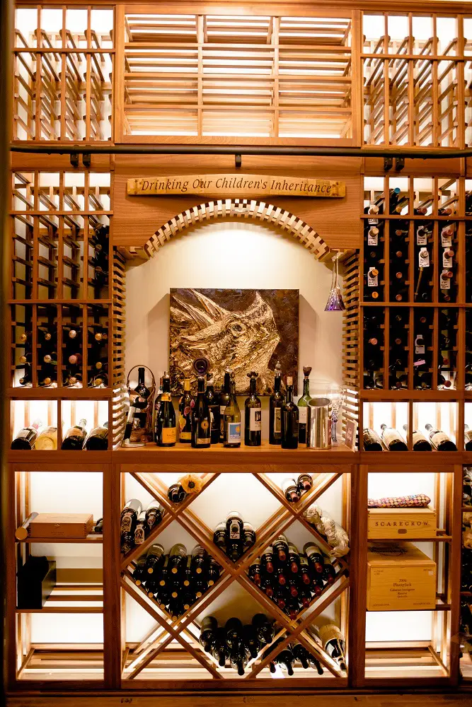 Luxury custom wine cellar example in Austin